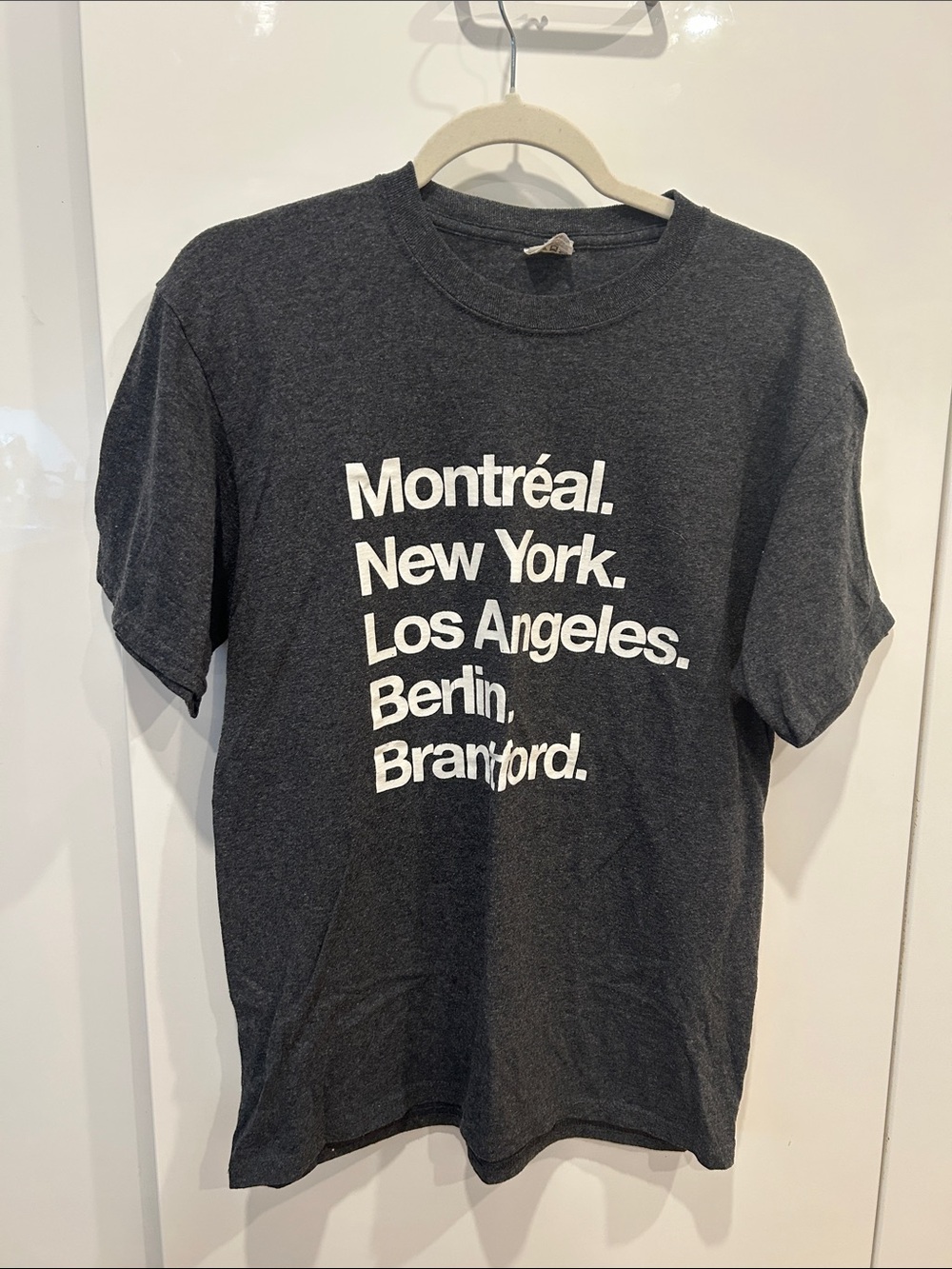 Charcoal City Names Short Sleeve Tee